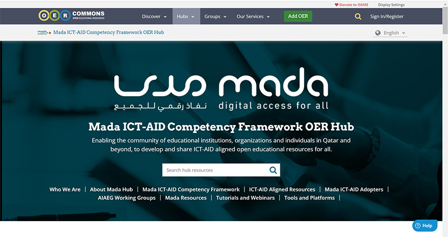 Mada ICT-AID Competency Framework OER Hub